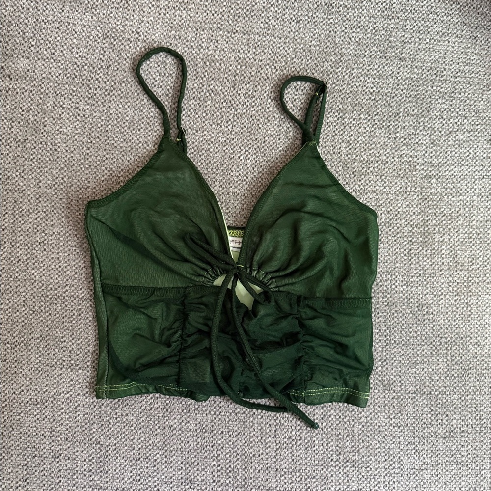 Urban Outfitters Dark Green Crop Top